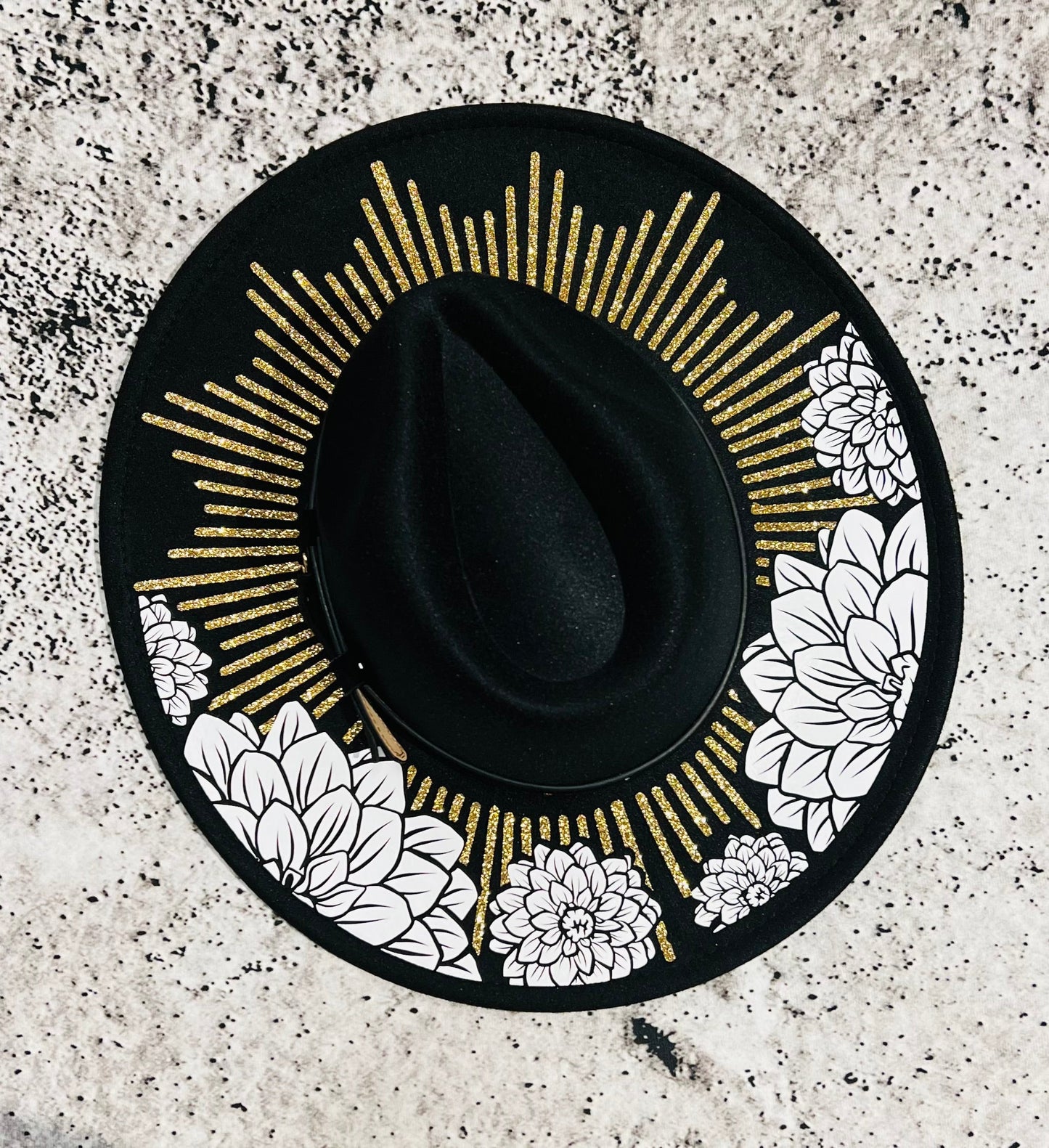 Vegan Felt Hat - XL Brim - Dahlia Burst -  - 