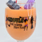 Artisan One Moon Flame Midnight Coven Spritz Halloween Wine Glass 12oz Candle