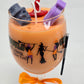 Artisan One Moon Flame Midnight Coven Spritz Halloween Wine Glass 12oz Candle