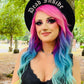 Vegan Felt Wide Brim Hat - "Dead Inside" - Gothic -  - 