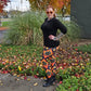 "Grinning Jack" (Johanna Parker Exclusive) Orange Vintage Cat - High-quality Handcrafted Vibrant Leggings -  - Leggings