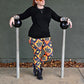 "Grinning Jack" (Johanna Parker Exclusive) Orange Vintage Cat - High-quality Handcrafted Vibrant Leggings -  - Leggings