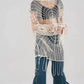 ‘Amnesia’ Spider Web Crochet Smock Top – Fairy Grunge Layering Piece for Y2K & Wasteland Punk Looks -  - Tops - Long Sleeve