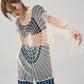‘Amnesia’ Spider Web Crochet Smock Top – Fairy Grunge Layering Piece for Y2K & Wasteland Punk Looks -  - Tops - Long Sleeve