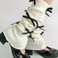 ‘Angelike’ Coquette Ribbon Legwarmers – Lolita-Inspired Y2K Warmers with Bow Details -  - Legwarmers