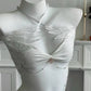 Angeline’ Angel Wings Ruffle Lingerie Set – Ethereal Costume-Inspired Two-Piece with Bikini Top & Bottom -  - Lingerie Set