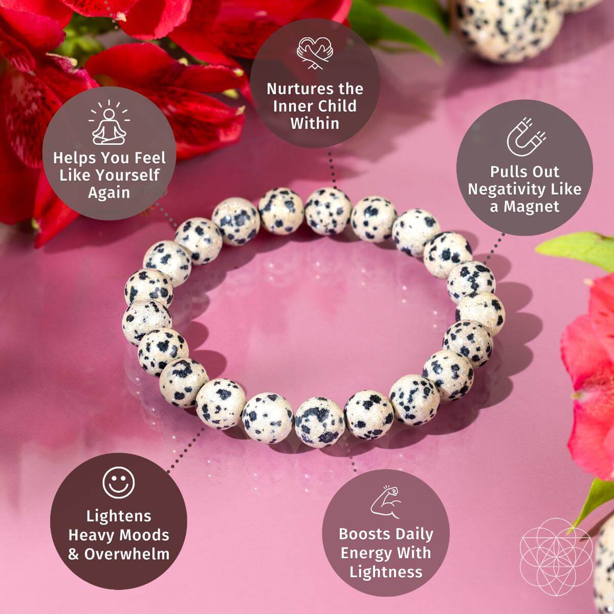 Emotional Detox - Dalmatian Jasper Bracelet -  - Bracelet