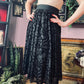 The Serpentine Skirt  - Velvet Snake Flocked Full SKIRT - READY TO SHIP -  - 