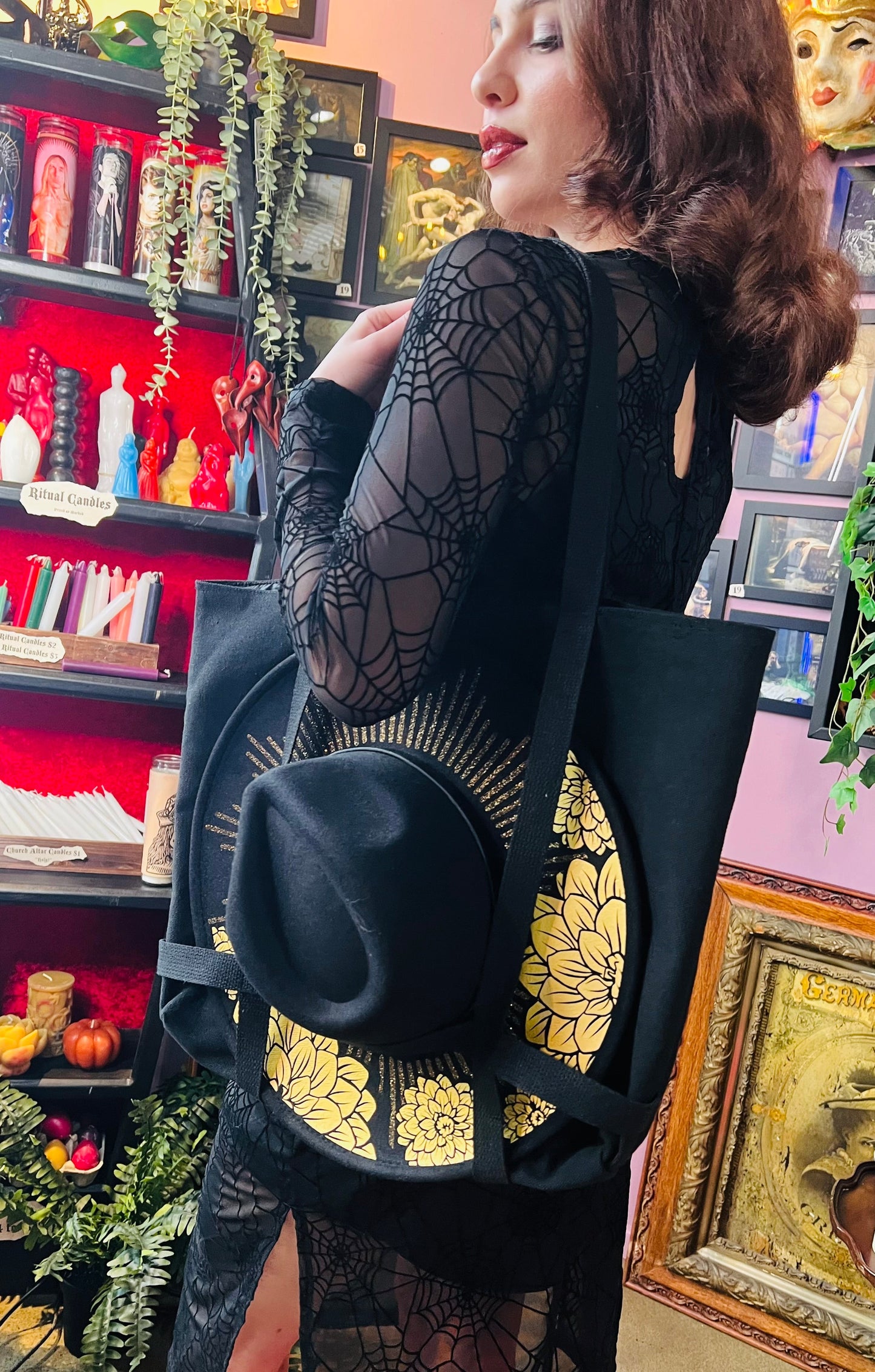 Brimmed Hat Bag - Large Heavy Duty Tote with Straps to Carry Your Favorite Hat! - READY TO SHIP -  - 