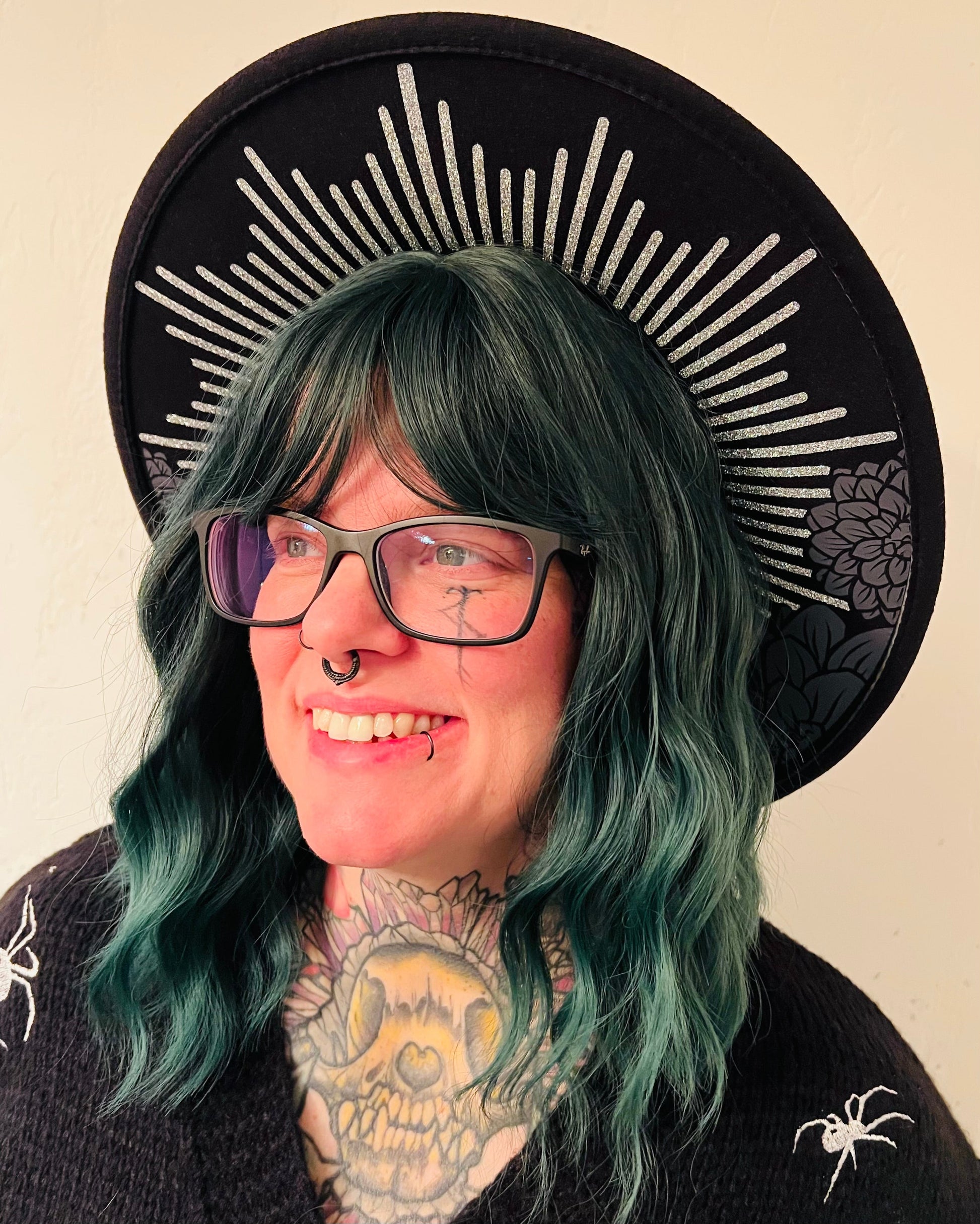 Vegan Felt Hat - XL Brim - Dahlia Burst -  - 