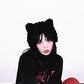 ‘Babe Bear’ Knit Ear Muff Winter Hat – Kawaii Goth Harajuku Beanie with Bear Ears -  - Ear Muff Hat