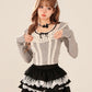 'Babe Lolita' Balletcore Lace Bowtie Shirt -  - Tops - Long Sleeve