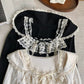 'Babe Lolita' Balletcore Lace Bowtie Shirt -  - Tops - Long Sleeve