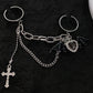 'Bat Doll' Kawaii Goth Bat Wings & Cross Rings Set -  - Rings