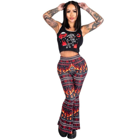 Burn Baby Burn Hellz Bellz Flarez Hellfire & Pentagram Design M