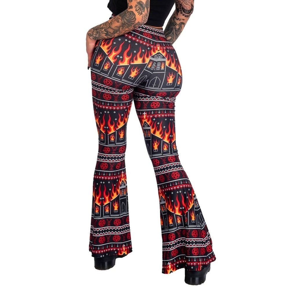 Burn Baby Burn Hellz Bellz Flarez Hellfire & Pentagram Design M