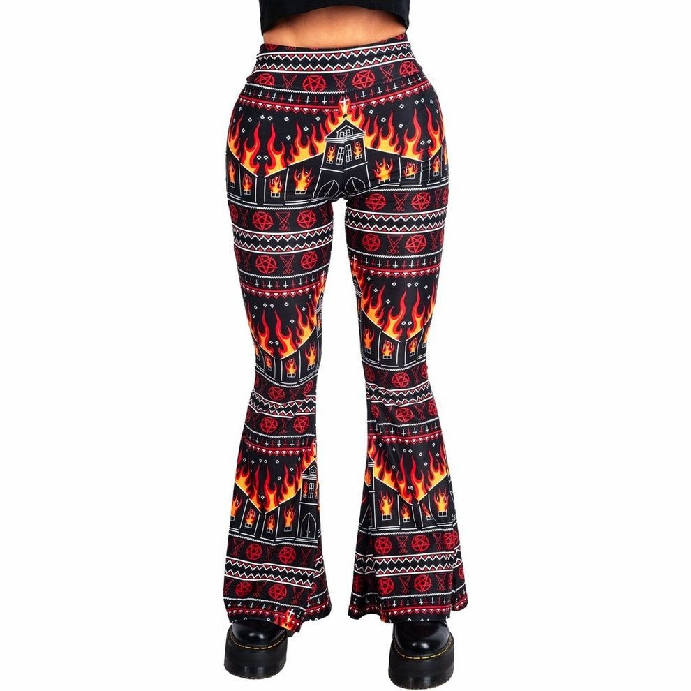 Burn Baby Burn Hellz Bellz Flarez Hellfire & Pentagram Design M