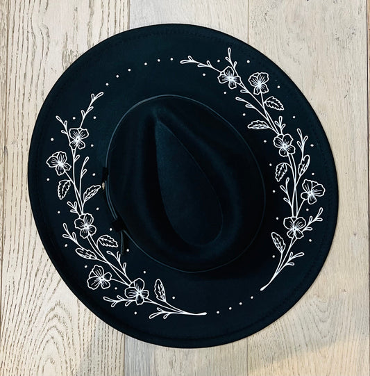 Vegan Felt Hat - XL Brim - Violets -  - 