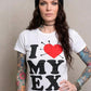 Inked Shop Dirty Shirty I Hate My Ex Voodoo Heart Print Top Tee Punk Alt XS