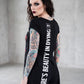 Killstar Dead Rose Stop Watering Dead Plants Slit Back Split Hem Tunic XS