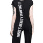 Killstar Dead Rose Stop Watering Dead Plants Slit Back Split Hem Tunic XS