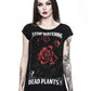 Killstar Dead Rose Stop Watering Dead Plants Slit Back Split Hem Tunic XS
