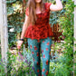 "Creeping Jack Vine" Black Vintage Cat Johanna Parker Exclusive - High-quality Handcrafted Vibrant Leggings -  - Leggings
