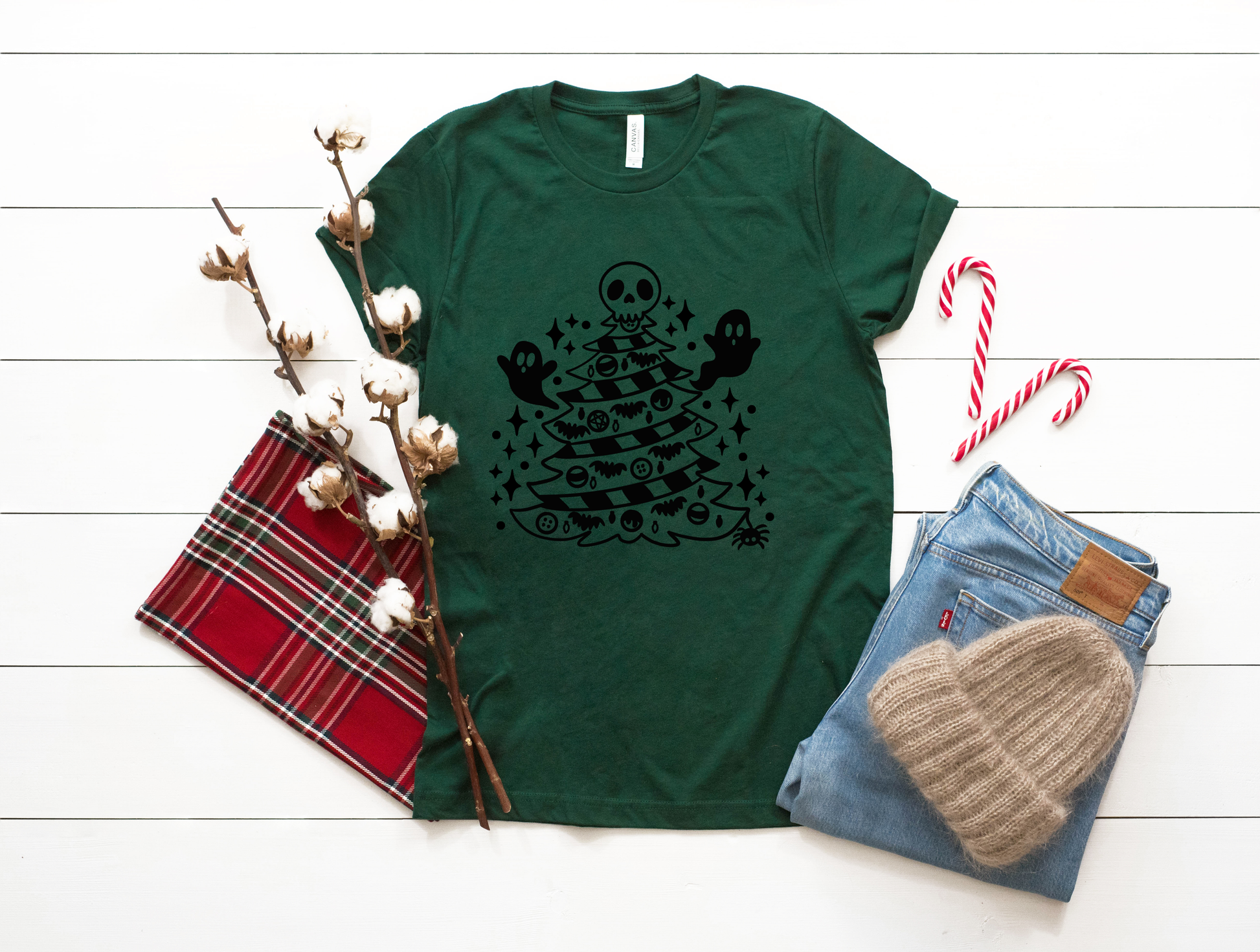"Creepmas Tree" Spooky Holiday Tee - Unisex Shirt -  - Shirts