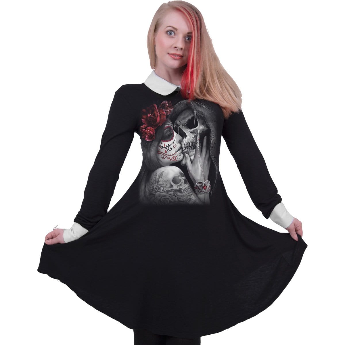 DEAD KISS - PeterPan Collar Baby Doll LS Dress -  - Dresses