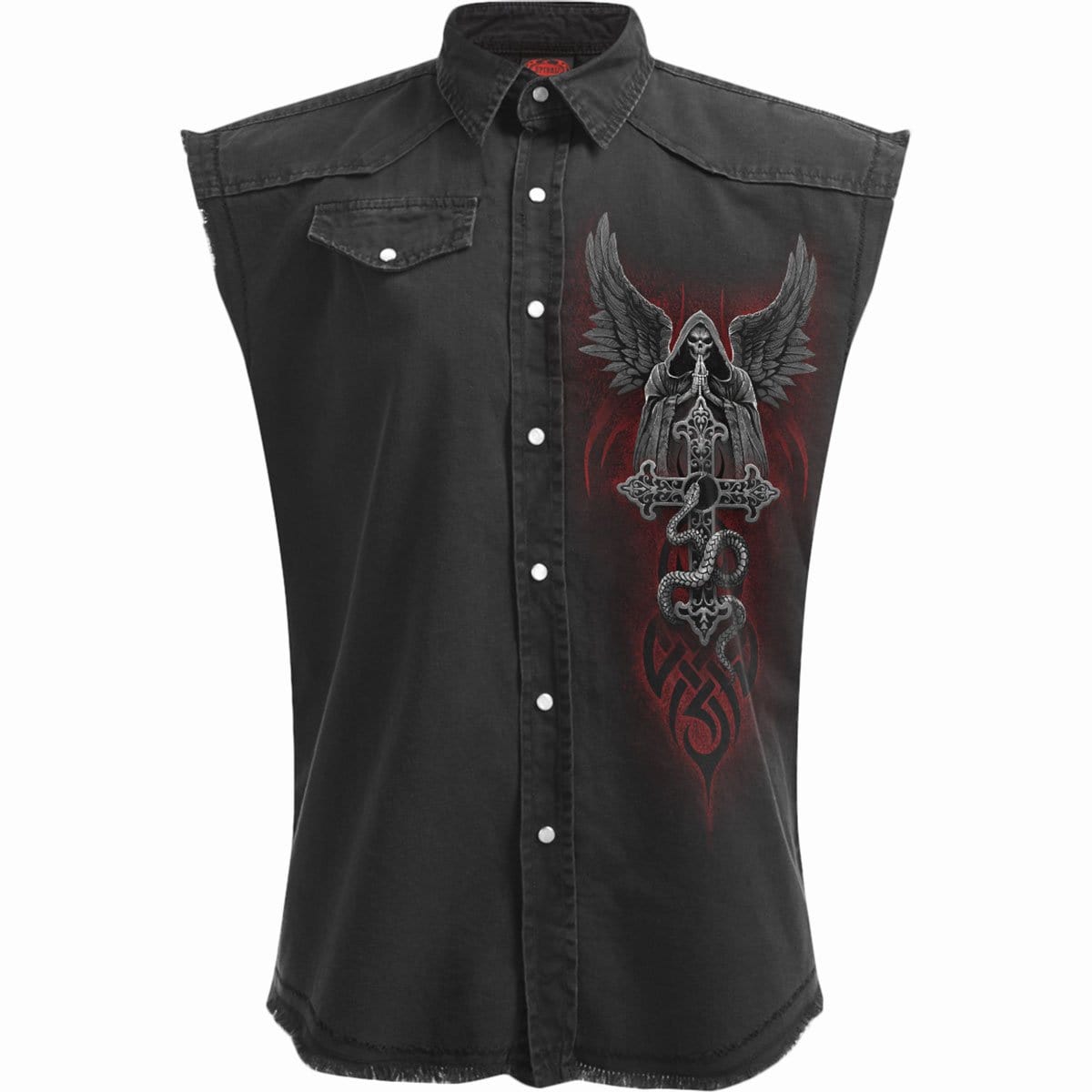 THE DEAD - Sleeveless Stone Washed Worker Black -  - Workshirts