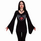 BAT'S HEART - V Neck Goth Sleeve Top Black -  - Tops - Long Sleeve
