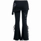 BAT'S HEART 2in1 Boot-Cut Leggings - Gothic Vampire Skirt Leggings - Alternative Fashion -  - Leggings