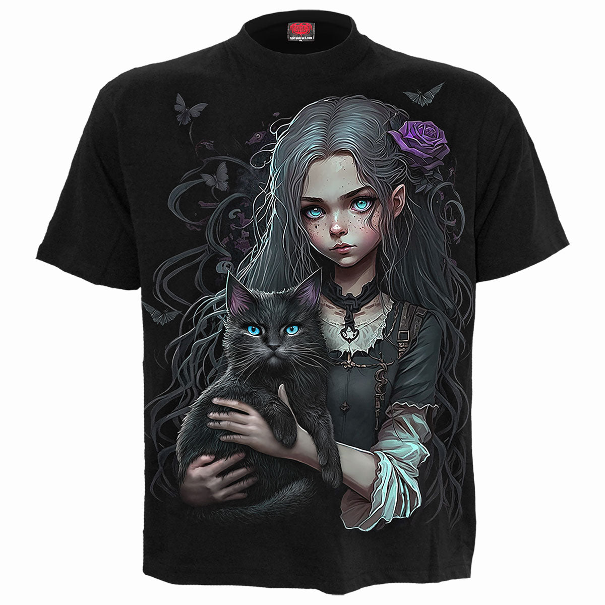 GOTH FAMILIAR - Front Print T-Shirt Black -  - T-Shirts