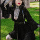 Nyx - Bell Sleeved Velvet Damask Dress with Harness - READY TO SHIP! -  - 