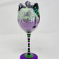 Artisan One Moon Flame Working Witch Halloween Wine Glass Candle Apple Brandy 20oz