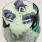 Artisan One Moon Flame Working Witch Halloween Wine Glass Candle Apple Brandy 20oz