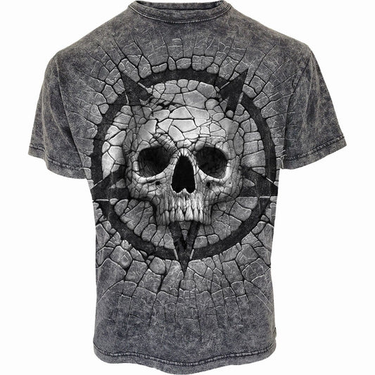 CRACKING UP - Acid Wash T-Shirt -  - T-Shirts
