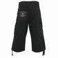 DEATH FOREVER - Vintage Cargo Shorts 3/4 Long Black -  - Cargo Shorts