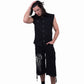 DEATH FOREVER - Vintage Cargo Shorts 3/4 Long Black -  - Cargo Shorts