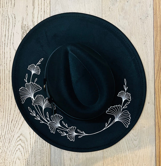 Vegan Felt Hat - XL Brim - Ginkgo Biloba -  - 