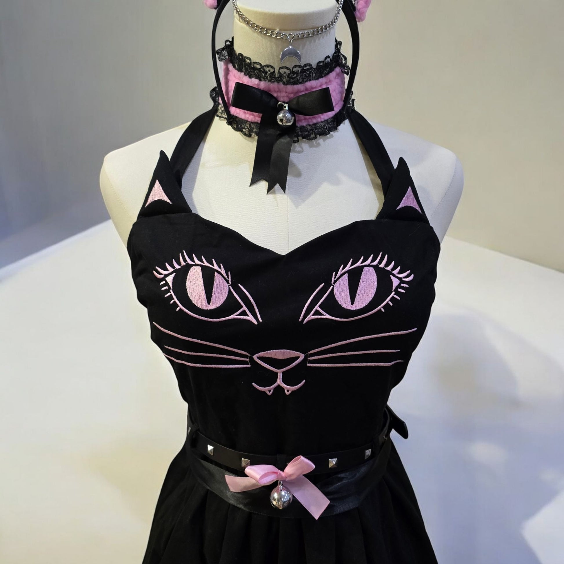 Right Meow 5-Piece Black & Pink Kitty Set Dress & Accessories -  - Costumes
