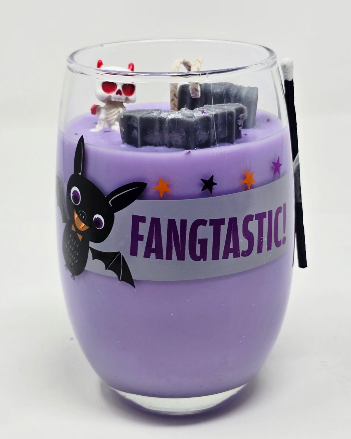 Artisan One Moon Flame Bite Night Fangtastic Cherry Wine Glass Candle