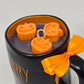 Artisan One Moon Flame Rae Dunn Happy Halloween Mug Candle Coffee Cake Creamy Vanilla 18oz