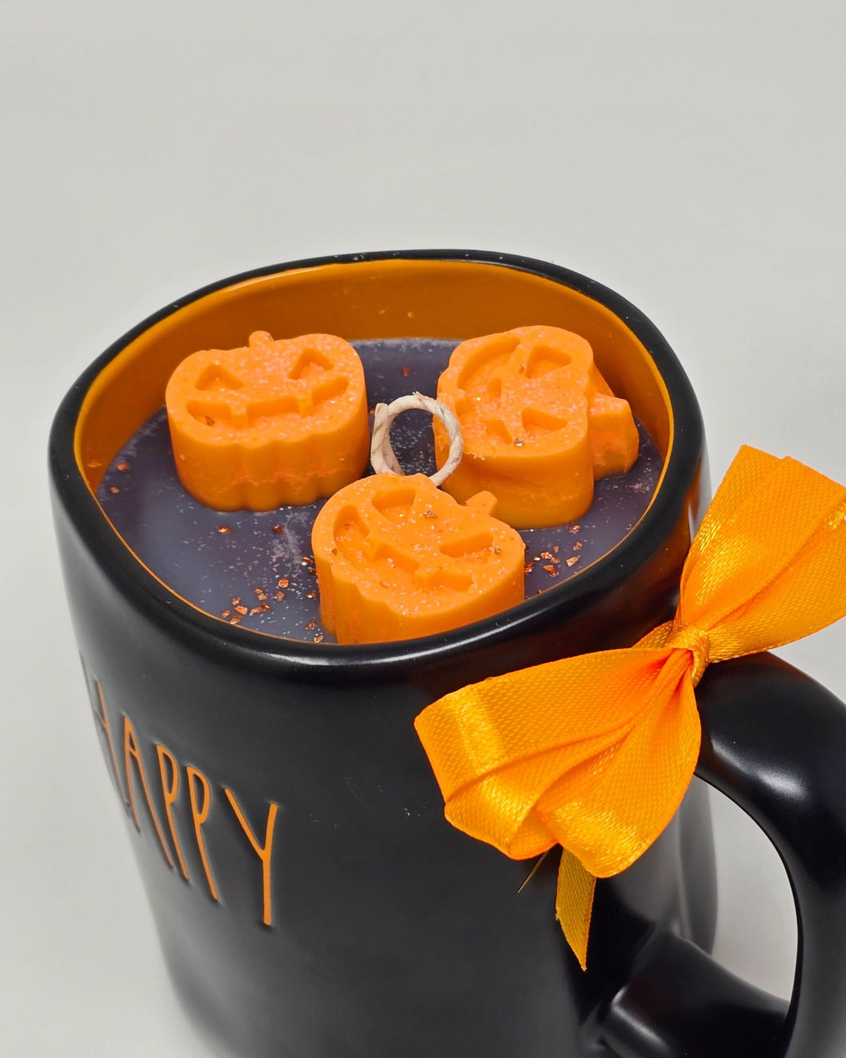 Artisan One Moon Flame Rae Dunn Happy Halloween Mug Candle Coffee Cake Creamy Vanilla 18oz