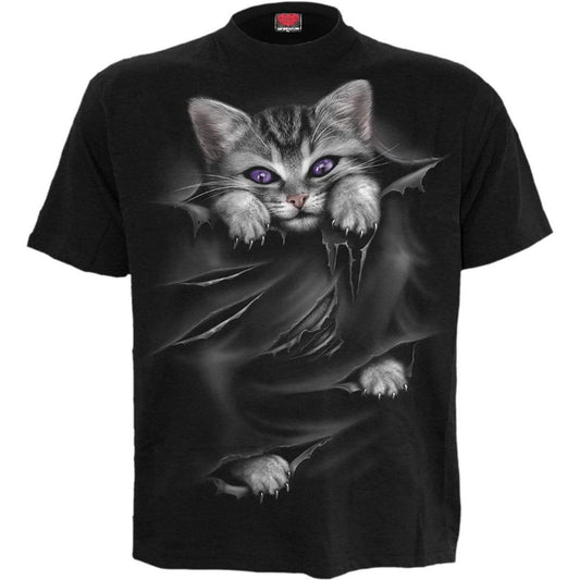 BRIGHT EYES - Front Print T-Shirt Black -  - T-Shirts