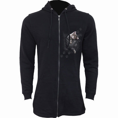 POCKET KITTEN - Ladies Fish Tail Full Zip Hoody - Zip Sleeve -  - Hoodies