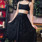 The Serpentine Skirt  - Velvet Snake Flocked Full SKIRT - READY TO SHIP -  - 