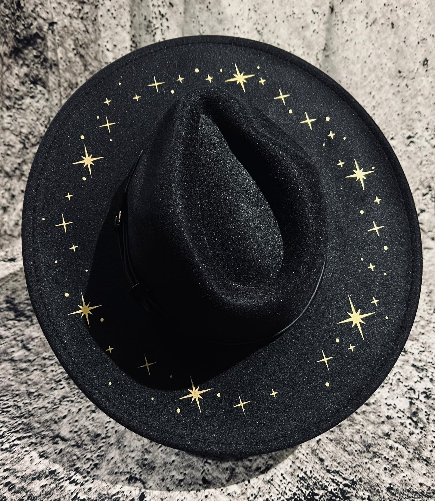 Vegan Felt Hat - XL Brim - Starry Night -  - 