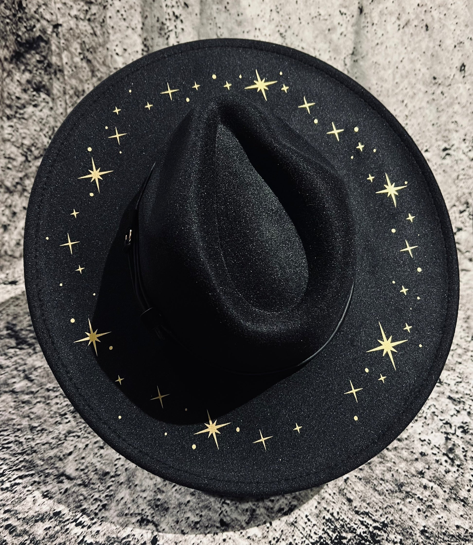 Vegan Felt Hat - XL Brim - Starry Night -  - 