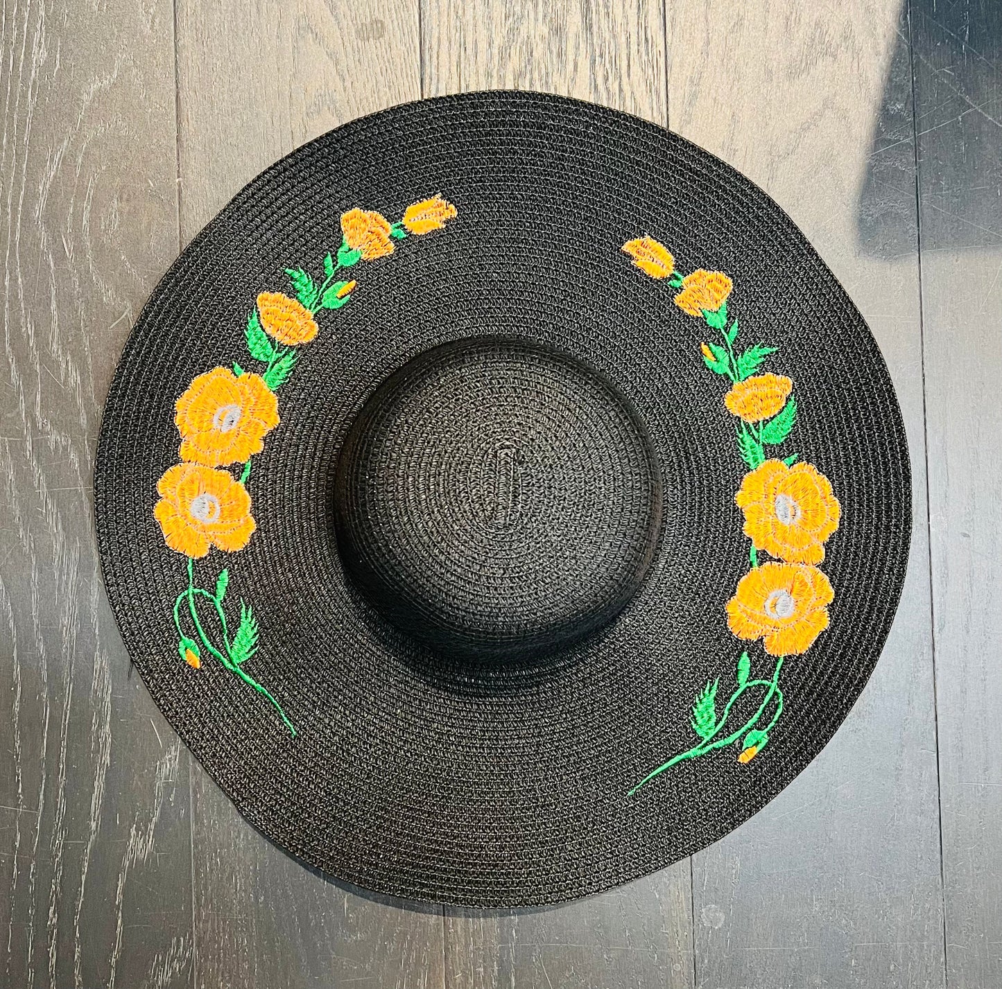Floppy Sun Hat - XL Brim - Poppies -  - 